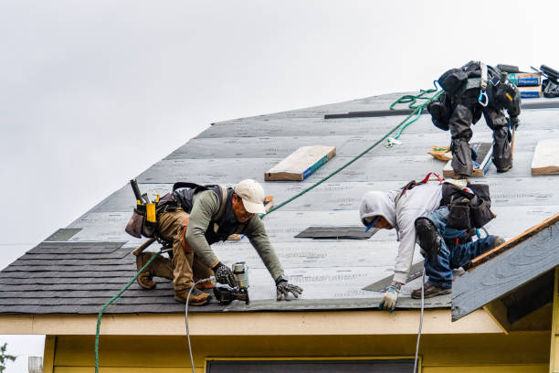 Professional Gutter Installation technician working in Chesterton, IN